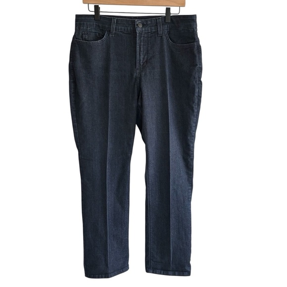 NYDJ Marilyn Straight Denim Jeans Women’s Size 14P Casual Lightweight Stretch - Picture 1 of 15